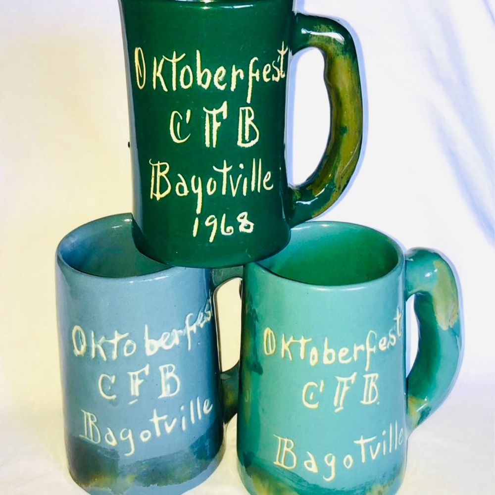 Old RCAF Canadian Forces Base Quebec Oktoberfest Beer Stein Coiteux Pottery 1968